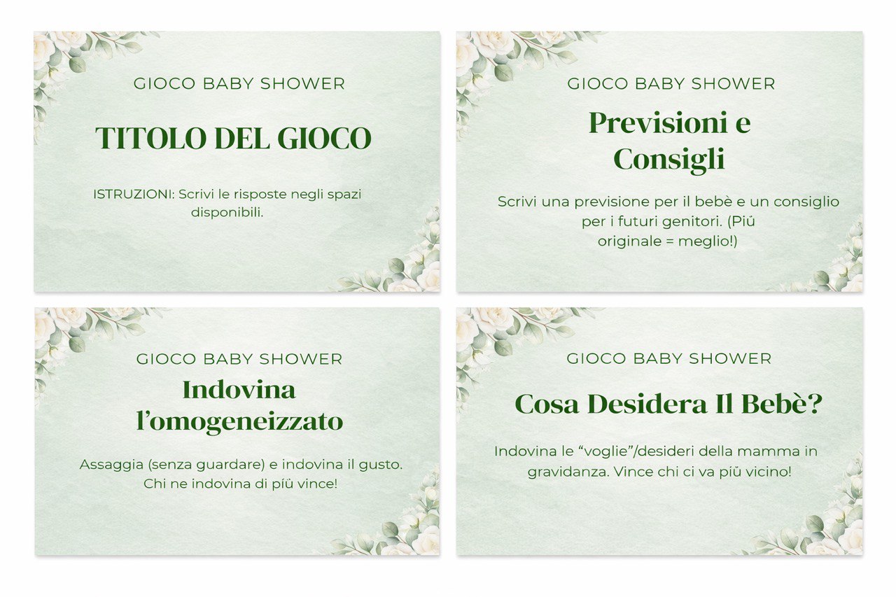 Giochi Baby Shower