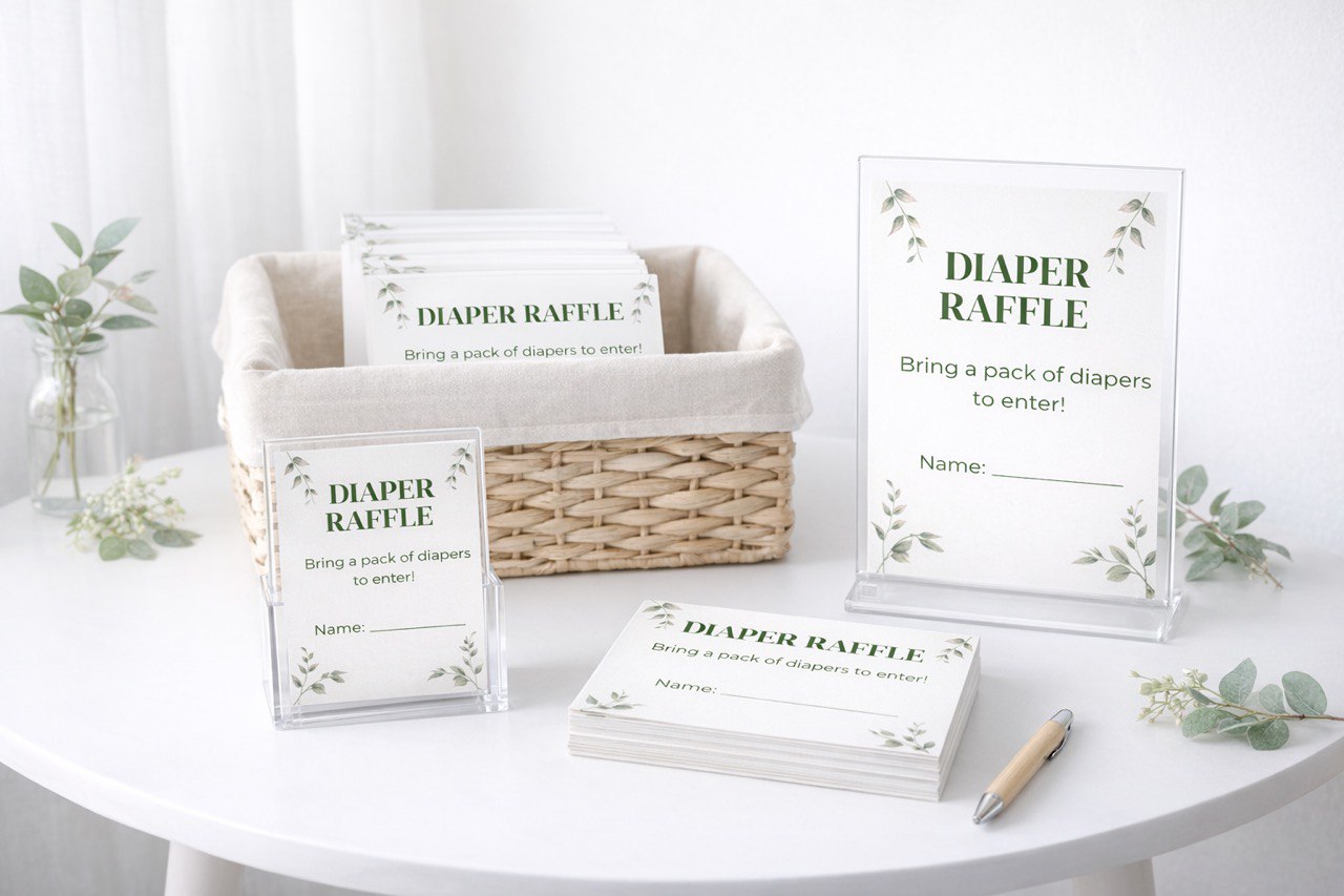 Diaper Raffle Cards