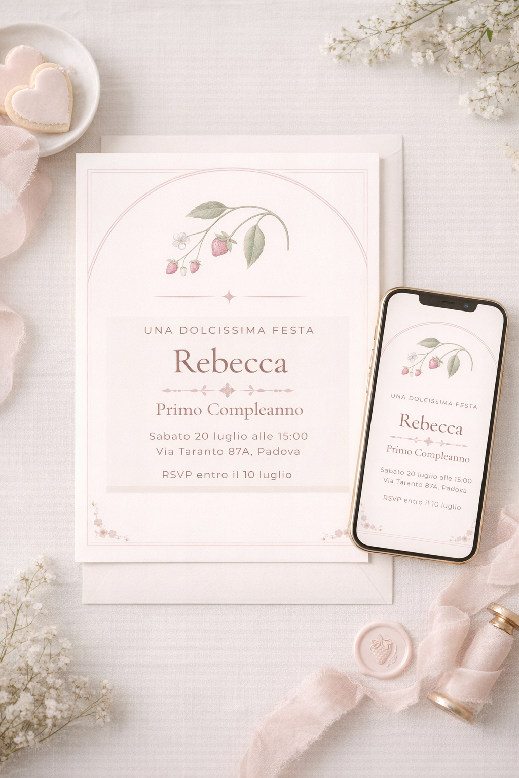 Tema Fragola - Rebecca Primo Compleanno