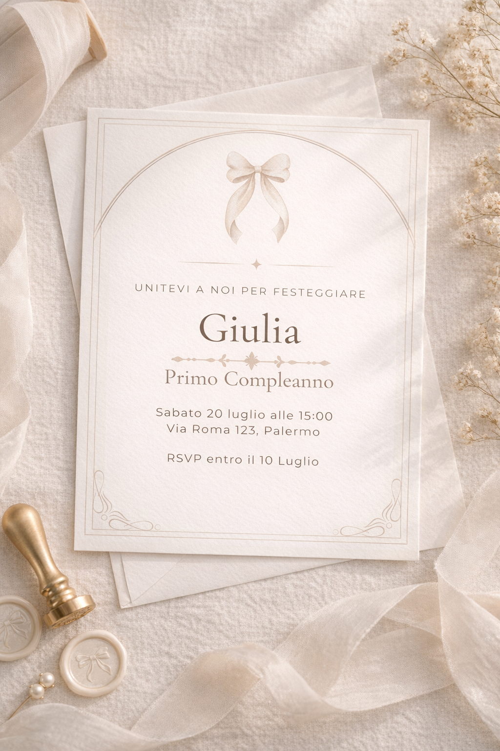 Tema Fiocco - Giulia Primo Compleanno