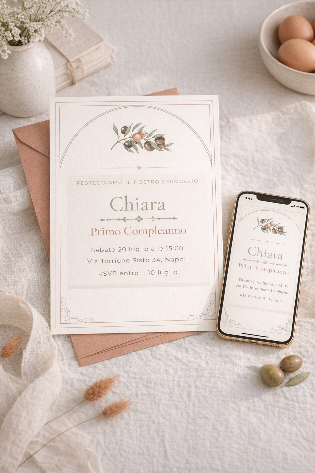 Tema Ulivo - Chiara Primo Compleanno