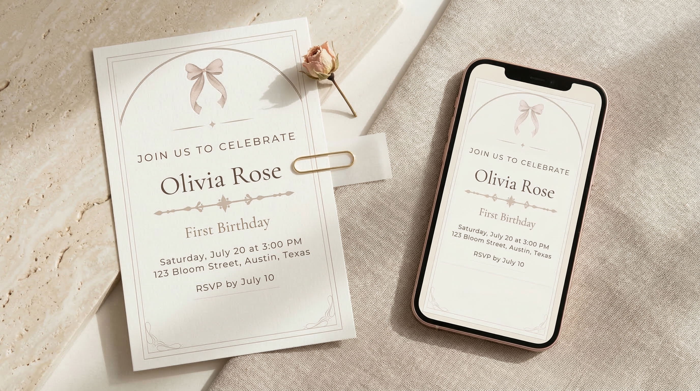 Bow Theme - Styled Mockup